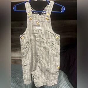 Sweet little boys olive overalls